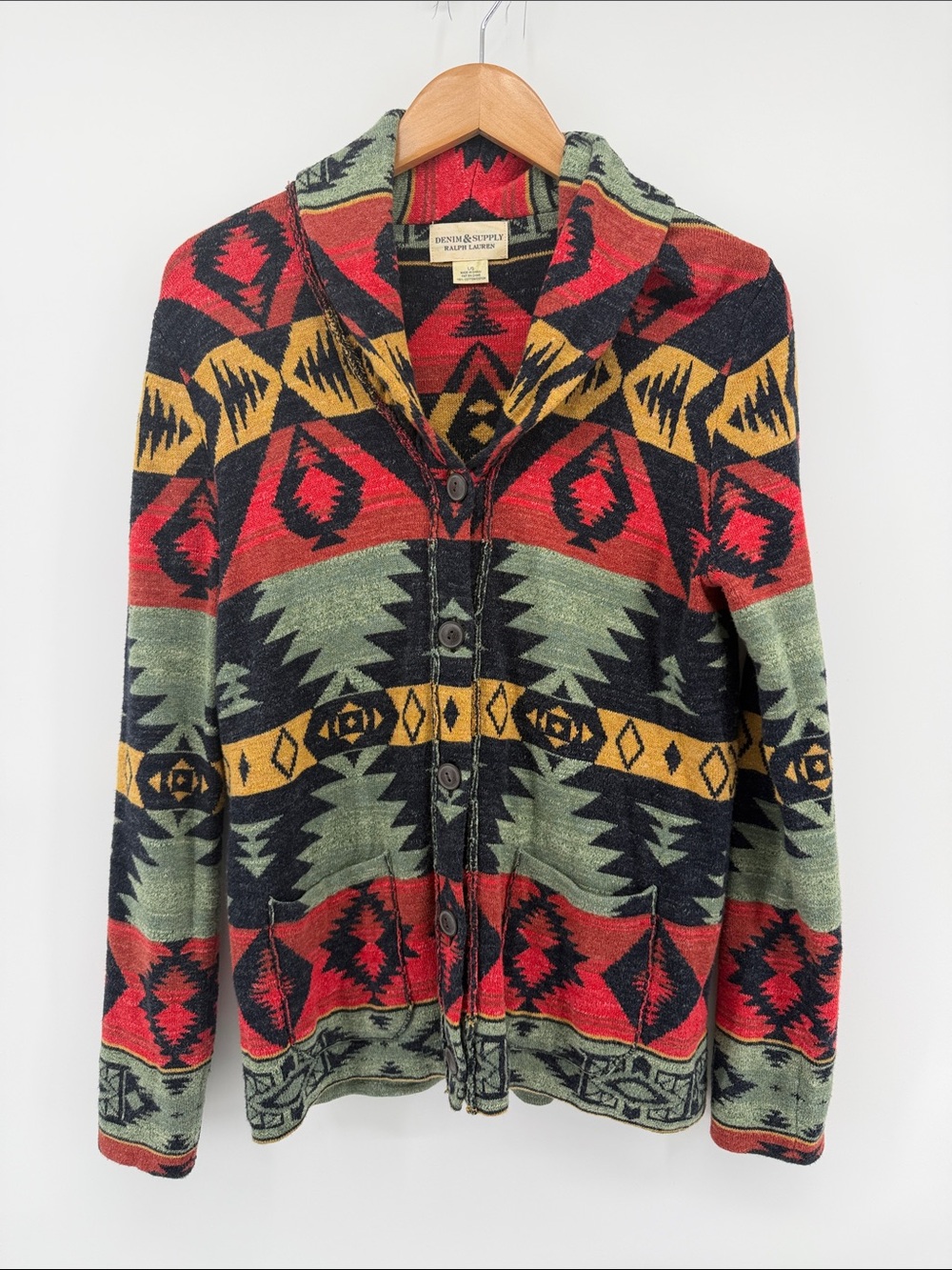 Denim & Supply Ralph Lauren Southwestern Aztec Cardigan L A21
